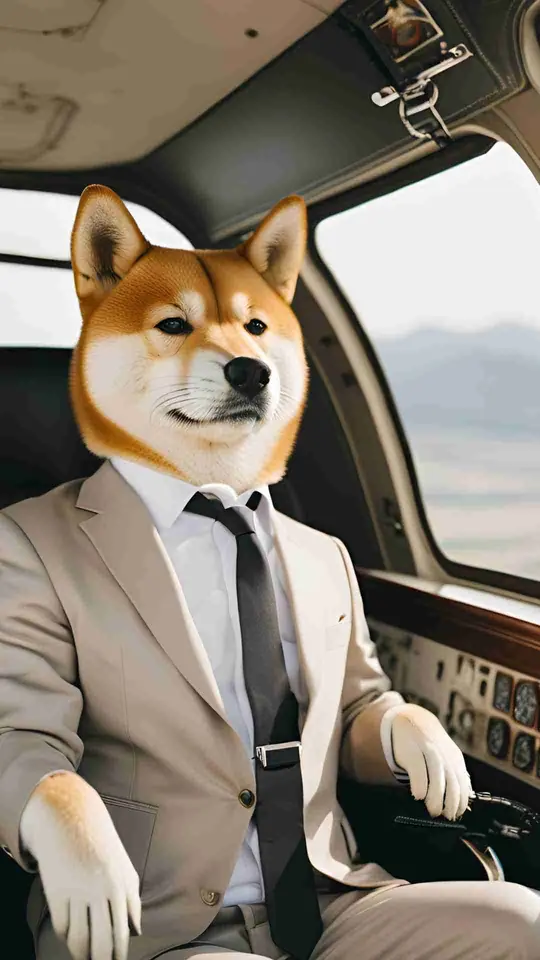 Rich Dog in the cockpit of a private jet